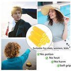 18PCS Self Grip Small Hair Curlers Heatless Roller Hair Curlers Pro Salon Hairdressing Curler DIY Curly Hairstyle Hair Rollers Tools Rat Tail Comb for Women Medium Short Hair(Yellow)