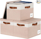 Extra Large Storage Bins with Lids, Foldable Fabric Storage Baskets with Lids by PFFVRP