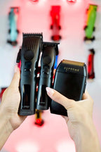Supreme Trimmer 3-in-1 Barber Bundle | 2Spee Clipper, 2Spee Trimmer & Crunch Foil Shaver | Professional Beard Trimmer Men’s Hair Clipper Kit | (Black)