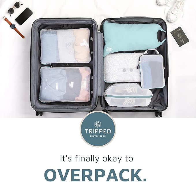 Large Packing Cube Set with See Through Mesh- Compression Packing Cubes Travel - Image 7