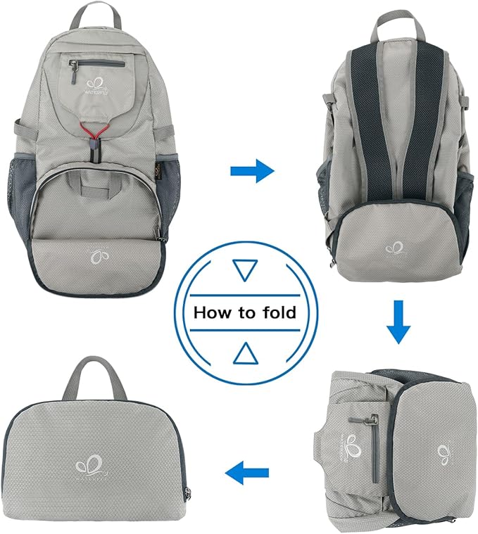 WATERFLY Small Lightweight Packable Backpack: 20l Ultra Light Foldable Travel - Image 7