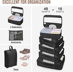 Veken 10 Set Packing Cubes for Travel Essential, Suitcase Organizer Bags in 4 - Image 5