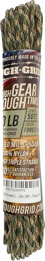 TOUGH-GRID 550 Paracord Rope Nylon Parachute Cord, Made in USA Survival Kit - Image 3