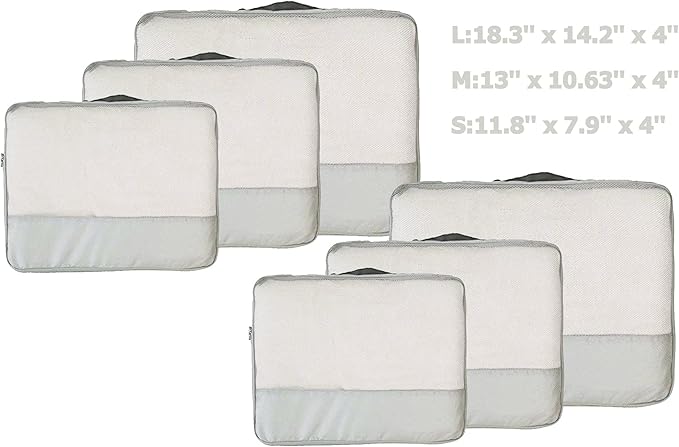 DoubleTrip Packing Cubes for Suitcases Carry on Luggage Organizer 6 Set Travel - Image 5