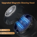 Head Shavers for Bald Men Magnetic Electric Razor Rechargeable Head and Face Shaver for Men Beard Trimmer IPX7 Waterproof Wet/Dry Bald and Skull Shavers Cordless Grooming Kit for Travel Home