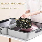 Makeup Organizer Bag, Death Moth Butterfly Travel Makeup Bags Makeup Vanity Case Large Capacity Rhombus Cosmetic Toiletry Bag for Girl Women Ladies