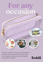 Clear Makeup Bag Zipper Pouch, Transparent Cosmetic Case Organizer, TSA - Image 4