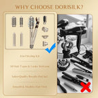 DORISILK 8 in 1 Hair Styler & Hair Dryer Brush Blow Dryer, 110,000 RPM High-Speed Hot Brush Styler Auto Wrap Curlers, Frizz-Free Ionic for Straightening Curling Volumizing Fast Drying, Champagne Gold
