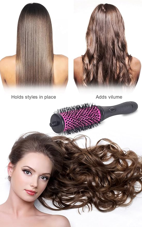 Round Brush for Blow Out - Round Hair Brush Set with Detachable Barrels Styling Tool, Roller with 6 Barrels 1 Handle, 3 Different Hair rollers to Create Your Hairstyle