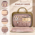 Toiletry Bag for Women with Jewelry Organizer Compartment, Travel Makeup - Image 3