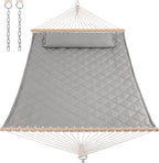ANOW Heavy Duty Hammock with Spreader Bars and Detachable Pillow, 2 Person by ANOW