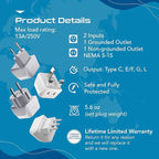 Ceptics European Plug Adapter 4 Pack Set, USA to Europe, France - Image 5