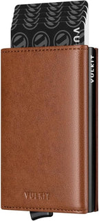 VULKIT Pop up Card Wallet Minimalist Cash Wallets RFID Blocking Leather Smart by VULKIT