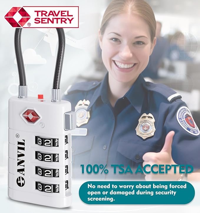 ANVIL 4 Digit Luggage Locks, TSA Locks - Image 8