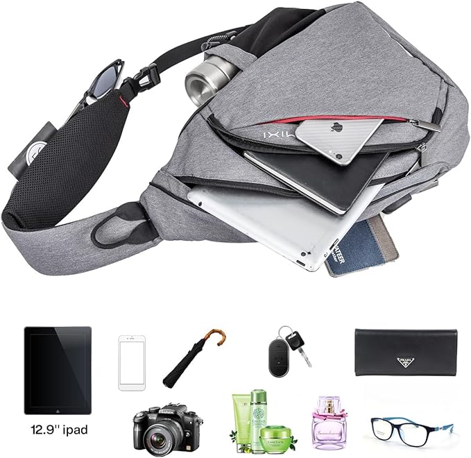 mixi Sling Bag Men Backpack Unisex One Shoulder Bag Hiking Travel Backpack - Image 3