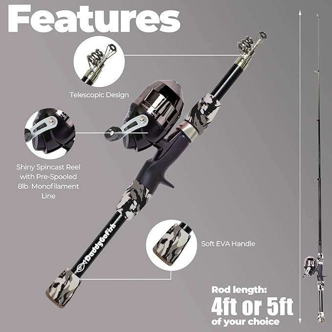 DaddyGoFish Kids Fishing Pole - Image 3