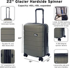 Eddie Bauer Glacier Carry-On 22" and Checked 30" Luggage | Hardside | Spinner - Image 2