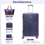 Hoteel 4 Piece Luggage Set Carry on ABS+PC Hard Shell Suitcase - Image 3