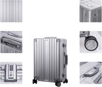 TRAVELKING All Aluminum Carry On Luggage Zipperless Hard Shell Luggage Case - Image 2