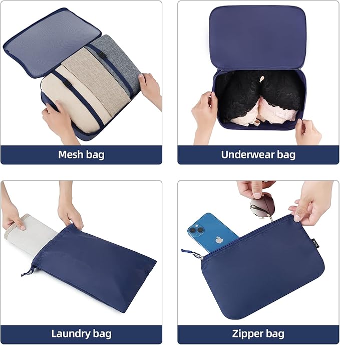 BAGAIL 6 Set/8 Set/10 Set Packing Cubes Various Sizes Packing Organizer - Image 6
