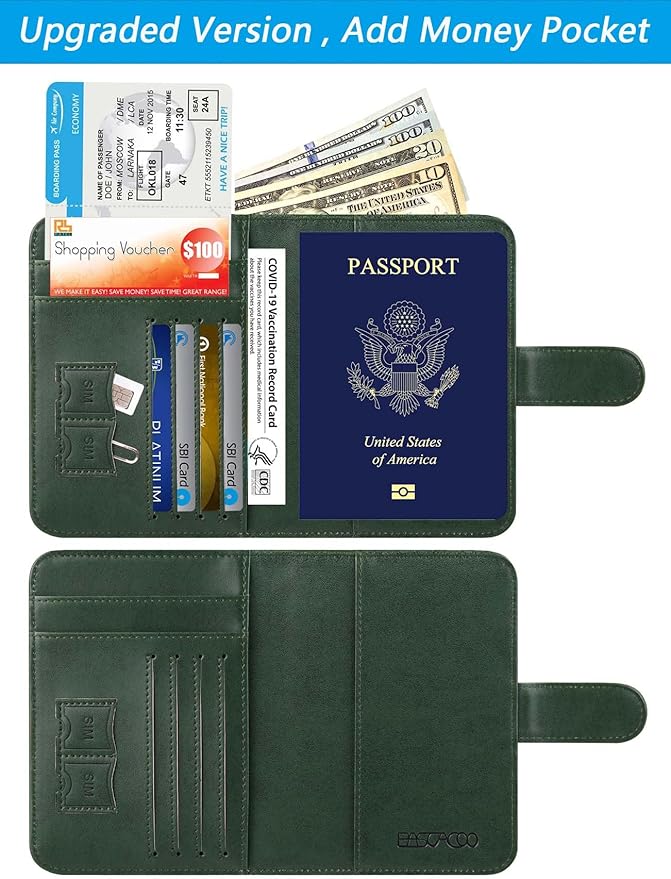 Passport Holder Cover Wallet RFID Blocking Leather Card Case Travel Accessories - Image 3