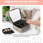 Mocado Travel Makeup Bag with LED Lighted Mirror, Travel Makeup Organizer - Image 5
