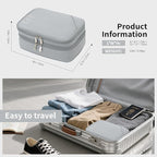 Lanola Travel Cable Organizer Bag, Electronic Accessories Case Portable Double - Image 2