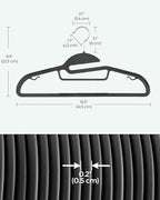 SONGMICS 50 Pack Coat Hangers, Heavy-Duty Plastic Suit Hangers, S-Shaped Opening - Image 7