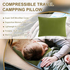 Ivellow Memory Foam Travel Pillow Compressible Camping Pillow - Image 2