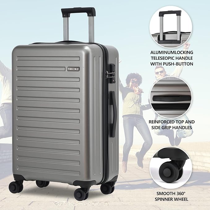 TydeCkare 2pcs 20/28" Luggage Set Lightweight HardShell, Only 20 Inch Carry On - Image 8