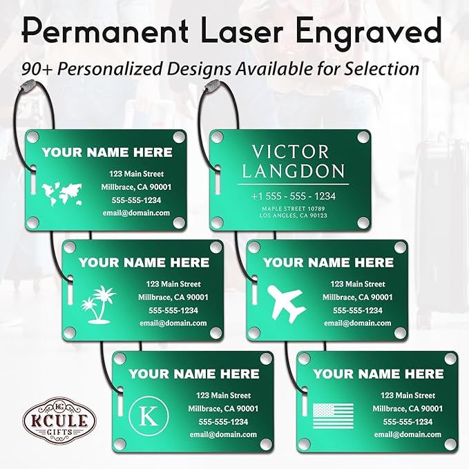 Personalized Luggage Tags: Custom Metal Luggage Tags - Image 3