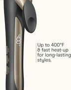 INFINITIPRO BY CONAIR Tourmaline Ceramic 1¼-Inch Curling Iron, 1¼-Inch Barrel Produces Loose Curls, Hair Curler for Use on Medium and Long Hair, Dark Grey