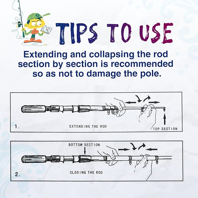 Kids Fishing Pole, Portable Telescopic Kids Fishing Poles - Image 7