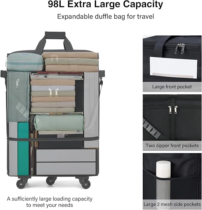 MILADA Expandable Luggage Bags for Travel Foldable Suitcase - Image 5