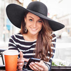 DRESHOW Beach Hats for Women Big Straw Wide Brim Summer Hat Floppy Foldable - Image 2