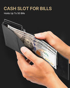 typecase Mens Wallet Card Holder: Pop Up Aluminum Case, Carbon Fiber Leather - Image 7