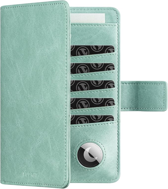 VULKIT Passport Holder with Airtag Holder RFID Blocking Passport Wallet Travel by VULKIT