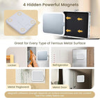 Makeup Case with Magnetic LED Mirror Travel Cosmetic Organizer Portable Makeup - Image 2