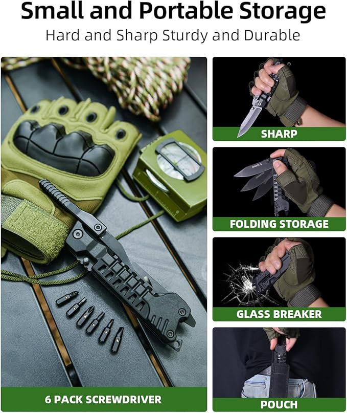 Multitool Knife 17 in 1Fire Starting Sticks, Bottle Opener, Saw Screwdrivers - Image 4