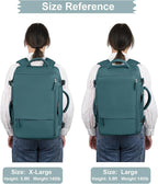 Hanples Women's Large 17.3 Inch Laptop Backpack, Peacock Blue, Waterproof - Image 9
