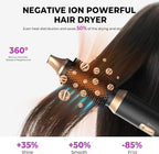 UKliss 5 in 1 Hair Styler & Blow Dryer Brush, Upgraded Detachable Hair Dryer Brush with Negative Ion, Air Curling Wrap for Drying, Curling, Straightening & Volumizing, Styling Tools for All Hair Types