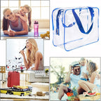 2Pcs Crystal Clear PVC Travel Toiletry Bag Kit - Image 5