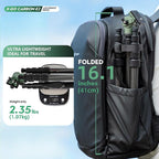 Fotopro 59" Carbon Fiber Travel Tripod, Compact Video Tripods - Image 3
