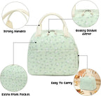 Bluboon Lunch Bag for Women Men Cute Corduroy Lunch Tote Bags Reusable - Image 9