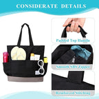 VASCHY Beach Bag for Women, Large Waterproof Sandproof Fold-able Packable Pool - Image 3