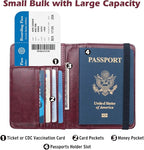 Passport Holder for Travel Women Men, Passport Wallet RFID Blocking US Passport - Image 4