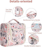 Narwey Hanging Toiletry Bag for Women Travel Makeup Bag Organizer Toiletries - Image 6