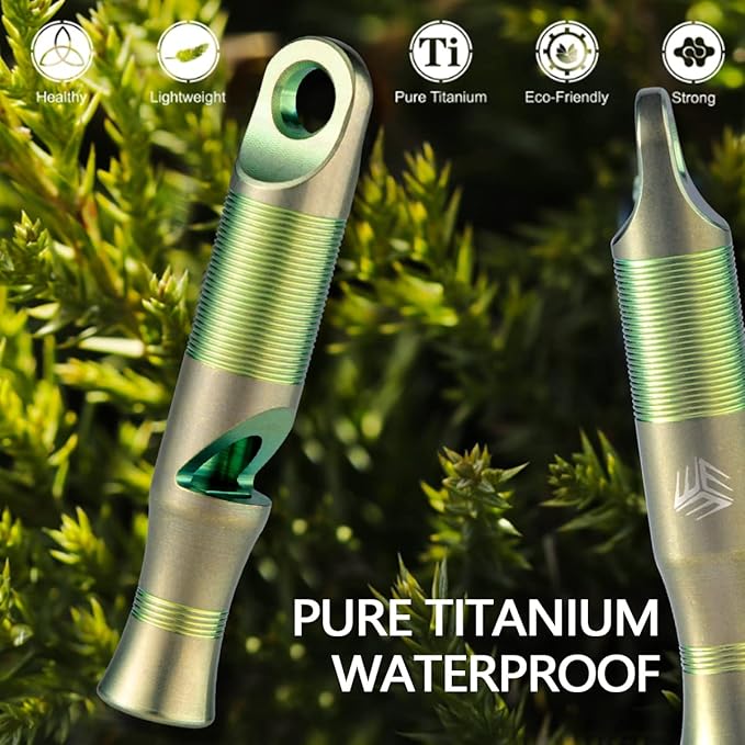 WeKnife Emergency Whistle Survival Loud, Titanium Outdoor Safety Whistle - Image 2
