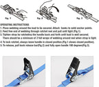 XSTRAP STANDARD Ratchet Tie Down Straps 8PK 1'' x 10 ft - 900 LB Break Strength - Image 3