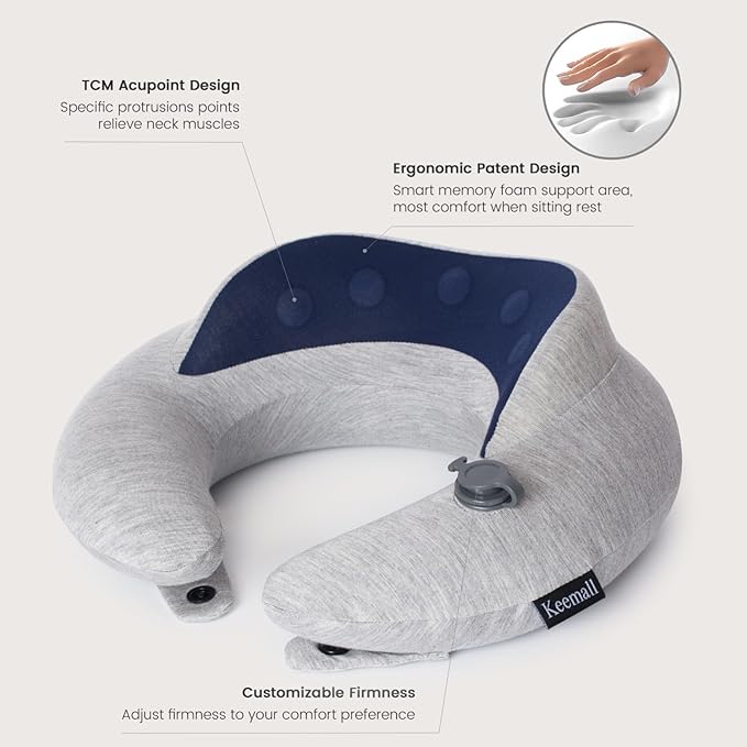 Inflatable Travel Pillow, Upgraded Travel Neck Pillow - Image 2